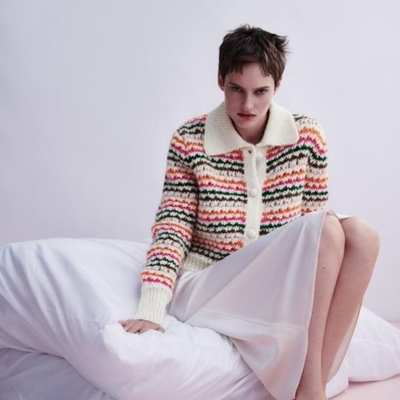 Zara strip knit cardigan - Picture 6 of 14